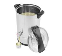 RjcdOPL Fondeur de Cire 12L pour la Fabrication de Bougies, Température Réglable 30 à 110°C, Isolation Thermique à Double Couche, Avec Robinet à Verser (Inox)
