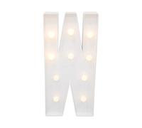 RjcdOPL Lettre Lumineuse LED en Hauteur 91,5 cm, Décoration d'Anniversaire de A à Z, Lumière Chaude 2000-3000K, Géant Alphabet Lumineux pour Anniversaire, Mariage, Fête (W)