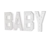 RjcdOPL Lettres Lumineuses Géantes BABY LED en Hauteur 70cm, Garcon et Fille, Décoration pour Baby Shower, Gender Reveal Party, Fêtes de Naissance, Anniversaires