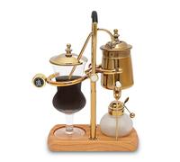RjcdOPL Machine à Café à Siphon d’équilibrage, Cafetière Royale Belge Doré, Style Vintage et Élégant, Capacité 400ml