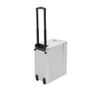 RjcdOPL Mallette de Rangement à roulettes pour Dossiers, Valise d'Aluminium à Poignée Télescopique, Verrouillable avec Clés, Compartiment Amovible, pour Voyage d'affaires et Bureau