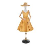 RjcdOPL Mannequin de Couture Femme Réglable 140-200 cm, Buste de Couture sur Pied, Base Ronde en Bois, Robuste et Pratique, Idéal pour Boutique, Atelier et École de Mode (Base Noir, Standard)