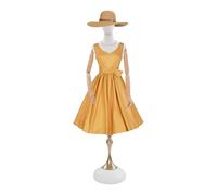 RjcdOPL Mannequin de Couture Femme Réglable 140-200 cm, Buste de Couture sur Pied, Base Ronde en Bois, Robuste et Pratique, Idéal pour Boutique, Atelier et École de Mode (Base Blanc, Standard)