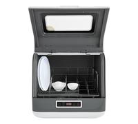 RjcdOPL Mini Lave-vaisselle de Table, 3 Programmes (Intensif/Standard/Rapide), Séchage Vapeur, 4 à 6 Couverts, Design Compact 45x40x44,8 cm, Pour Petites Maisons, Appartements, Camping-cars (Blanc)