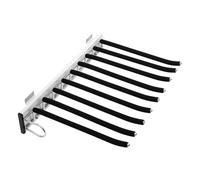 RjcdOPL Porte-Pantalons Extractible, Range-Pantalon Coulissant à 9 Tiges pour Penderie et Armoire, Capacité 14 à 16kg, Gain de Place, Design Silencieux, Noir (Gauche)