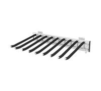 RjcdOPL Porte-Pantalons Extractible, Range-Pantalon Coulissant à 9 Tiges pour Penderie et Armoire, Capacité 14 à 16kg, Gain de Place, Design Silencieux, Noir (Droite)