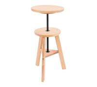 RjcdOPL Tabouret à Peindre Rond en Bois, Tabouret de Dessin Réglable en Hauteur, Rotation 360°, Surface Ø30 cm, Structure Triangulaire Stable, pour Atelier et Studio d'artiste