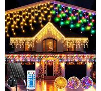 RJEDL 2500mAh Solaire Guirlande Lumineuse Exterieure,25+5M 800LED 3 In 1 Wasserdicht LED Guirlande Noel Exterieur, Mit 8 Modi & Timer und Speicher Deco Noel Exterieur Bunt