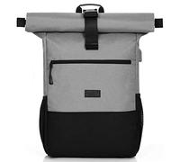 RJEU Sac à Dos Ordinateur Portable Hommes 17,3 Pouces, Sac à Dos Scolaire Garcon Adolescent avec Port USB, Cartable Antivol College Voyage (Gris foncé-26L)