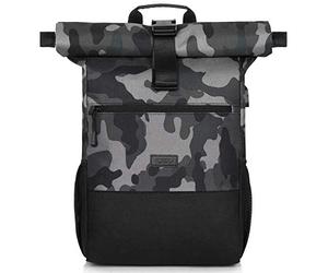 RJEU Sac à Dos Ordinateur Portable Hommes 17,3 Pouces, Sac à Dos Scolaire Garcon Adolescent avec Port USB, Cartable Antivol College Voyage (Camouflage-26L)