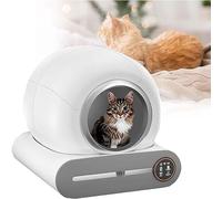 RJHJK Bac à litière automatique intelligent pour chat - Contrôle par application - Désodorisant ionique - 65 l