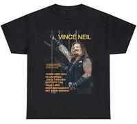 RJJBFKDDK Vince Neil The Real Lyrics to Kickstart My Heart T-Shirt Black