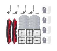 rjpbk Brosse latérale Principale, Convient for Roborock, Q10 X5 PF Q10P Q8 + Max Pro Plus, Accessoire de Robot, Filtre, Sac à poussière en Tissu vadrouille brosses d'aspirateur et Filtre(Set 5)