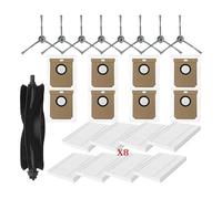 rjpbk Brosses latérales principales, Convient for Accessoires de filtres Rechange for Robot Eufy Clean L50 Ses L60 Hybride G50 brosses d'aspirateur et Filtre(Set 5)