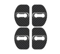 rjpbk Lot de 4 caches serrure porte voiture, Convient for Renault, Scenic, Laguna, Captur, Megane 2 et 3, accessoires en acier inoxydable couvercles de protection de loquets(Carbon fiber)