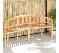 RJPLMFV Banc Banane 200 cm Bois de Teck Massif | Résistant aux intempéries, Ponçage lisse, Pour Jardin Patio Salon, Charge 110 kg