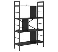 RJPLMFV Bibliothèque Industrielle Bois d'Ingénierie 75x30x123,5 cm | Cadre en acier robuste, étagères spacieuses, style loft moderne, entretien facile