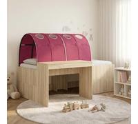 RJPLMFV Lit Mezzanine Enfant Bureau 3 PC Chêne Sonoma Rouge | Bois d'ingénierie durable, Design moderne, Assemblage facile, Pack accessoires inclus, Usage intérieur