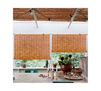 RJPzidK Rideau en Roseau Carbonisé de Qualité Supérieure, Stores Enrouleurs Rétro sans Fil en Bambou pour Maisons Traditionnelles, Appartements Modernes Et Barbecues Extérieurs