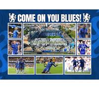 RJR PRINTS Chelsea « Come On You Blues » 2024/5 Team Football Players Reproduction photo multisignée A4 qui ferait un excellent cadeau pour tout fan.