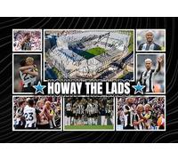 RJR PRINTS Newcastle United « Howay The Lads! » Impression photo A4 signée des joueurs de football 2024/5 qui ferait un excellent cadeau pour tout fan.