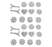 Rjrjc 2 ensembles d'éperons de botte gris rotatifs ABS impression 3D, 5 motifs, Clip d'éperon de chaussure pour un usage quotidien, chaussures, baskets, bottes
