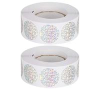 Rjrjc 2Pcs Rouleau d'Autocollants Ronds Paillettes Imprimé Ruban Décoratif Washi Scrapbook Fourniture d'Emballage Autocollants Adhésifs à Texture Douce de Qualité Supérieure pour