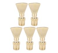 Rjrjc Buses de Fontaine en Laiton Buse de Fontaine d'eau en Forme d'éventail Arroseur de tête de Fontaine Exquis pour Jardin, Cour, Centre Commercial, Ensemble de 5 pièces, matériau en