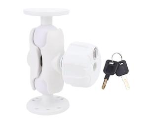 Rjrjc Double support à bille, antivol réglable de 3,8 cm, alliage d'aluminium de qualité marine avec rotation horizontale à 180 ° verticale à 360 ° pour chariots, pistolets de numérisation, tablettes