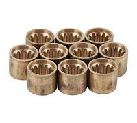 Rjrjc Embout et Embouts en Laiton pour Queue de Billard, 10 pièces, Accessoires durables à Fort Impact pour l'entretien des queues de Billard (9,5MM [avec Dents])