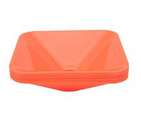 Rjrjc Ensemble de 10 cônes d'entraînement carrés, marqueurs empilables en matériau PE de Couleur vive pour Terrain de Sport, Terrain et Salle de Sport (Orange)