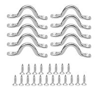 Rjrjc Lot de 10 Boucles de Pont de Kayak en Acier Inoxydable, Durable, antirouille, Facile à Installer, Accessoire de Kayak pour Tous Les Types de Kayaks et Bateaux océaniques