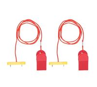 Rjrjc Lot de 2 interrupteurs d'arrêt d'urgence pour Tapis Roulant e sécurité Universelle à Double Insert avec Pince Solide, Plastique cuivre 53 x 16 mm, pour équipement de Fitness