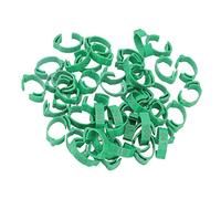 Rjrjc Lot de 50 Anneaux de Pattes d'oiseaux en Plastique Vert avec Bandes d'identification numérotées pour Petits Oiseaux, pinsons Nains, tourterelles, cailles.