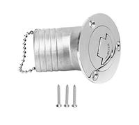 Rjrjc Remplisseur de Pont de Bateau en Acier Inoxydable 316, Petit Rabat de 50 mm à 45 degrés, Poli Miroir, pour Injection d'eau et de Carburant sur Les Yachts et navires Marins