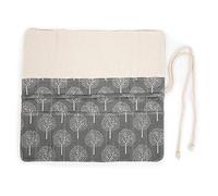 Rjrjc Trousse à Crayons en Tissu de Coton torsadable, Organisateur de Rangement de brosses, Pochette Enroulable en Toile à 20 Trous pour Artistes Peintres, Fournitures Scolaires et de