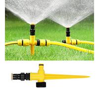 RJSQAQE Arroseur rotatif à 360°, système d'irrigation rotatif automatique, arroseur de pelouse de jardin, économise l'eau, plastique, impulsion, 1 pièce