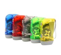 RJSQAQE Lot de 5 lampes de poche d'urgence à manivelle à dynamo SOS LED, 3 LED, idéales pour le camping, l'escalade, le sac à dos, la randonnée, couleur aléatoire