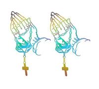 RJSQAQE Voiture Autocollant Perle Chapelet Dieu Christ Prière Fenêtre Moto Style Geste Auto Vinyle Verre C4C6 Decal Décoration