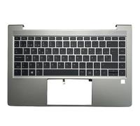 RJXDUPHT Clavier Latin Espagnol Compatible avec ProBook 14 445 440 G8 645 640 G8, avec Couvercle supérieur Repose-Paume argenté, rétro-éclairage