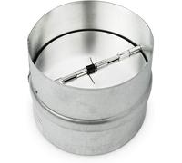 RK Clapet Anti Retour 125 mm Raccord de Ventilation Silencieux en Acier Galvanisé Avec Clapet Anti-Retour Hotte Automatique-Joint en Caoutchouc Raccord de Tuyau Pour Conduit de Ventilation