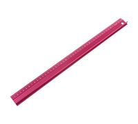RK-HYTQWR Règle Droite Professionnelle en Alliage d'aluminium Échelle de Protection Ingénieurs de Mesure Outil de Dessin 20/30/45 cm, règle de Protection de Coupe en Aluminium de 45 cm, Rouge