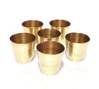 RK NAUTICAL INSTRUMENT Lot de 6 verres à shot dorés métallisés, design texturé