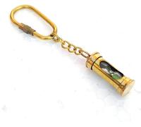 RK NAUTICAL INSTRUMENT Porte-clés sablier en laiton doré, taille moyenne, doré, Medium