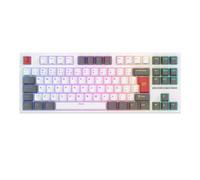 RK R87 Clavier de Jeu mécanique Filaire 87 Keycaps caractéristiques personnalisés RVB Compatible avec la Plupart des systèmes avec la Plupart des systèmes(Brazilian White)
