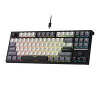 RK ROYAL KLUDGE C87 Clavier de jeu mécanique à effet Hall - 75 % HE - Interrupteur magnétique filaire RVB - Hot Swap - Déclenchement rapide - Taux d'interrogation 8K - Pilote Web Pro pour Mac et Win
