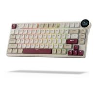 RK ROYAL KLUDGE N80 Clavier mécanique à Profil Bas avec écran Intelligent et molette, 75% Top Mount 3 Modes sans Fil, Prise en Charge logicielle, Batterie Longue durée, 80 Touches, US Clavier QWERTY