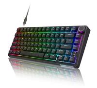 RK Royal KLUDGE R75 Clavier mécanique Filaire avec Interrupteur Marron Noir