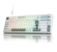 RK ROYAL KLUDGE R98 Pro Clavier Gamer 96% Filaire Mécanique AZERTY, RVB avec Pavé Numérique, Molette de Volume, Gasket Mount, Touches Profil OEM en PBT, Hot-Swap, Switch Tactile Beige Pré-lubrifié