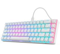 RK ROYAL KLUDGE RK68 Clavier mécanique filaire 65 % rétroéclairé RVB ultra compact 60 % Disposition 68 touches Clavier de jeu remplaçable à chaud avec flèche/touches de contrôle autonomes,